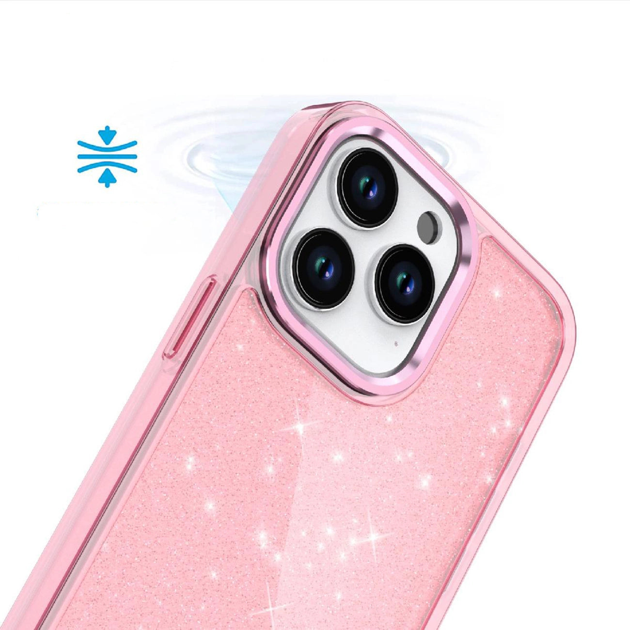 Glitter Case for iPhone 16 Pro - pink with glitter_6