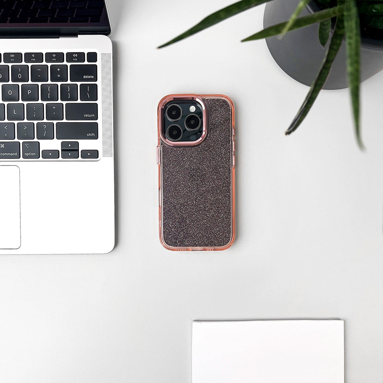 Glitter Case for iPhone 16 Pro - pink with glitter_8