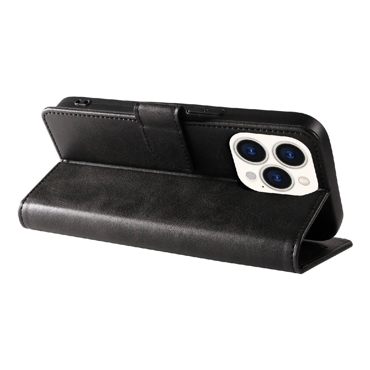 Leather Book Case for iPhone 16 - black_5