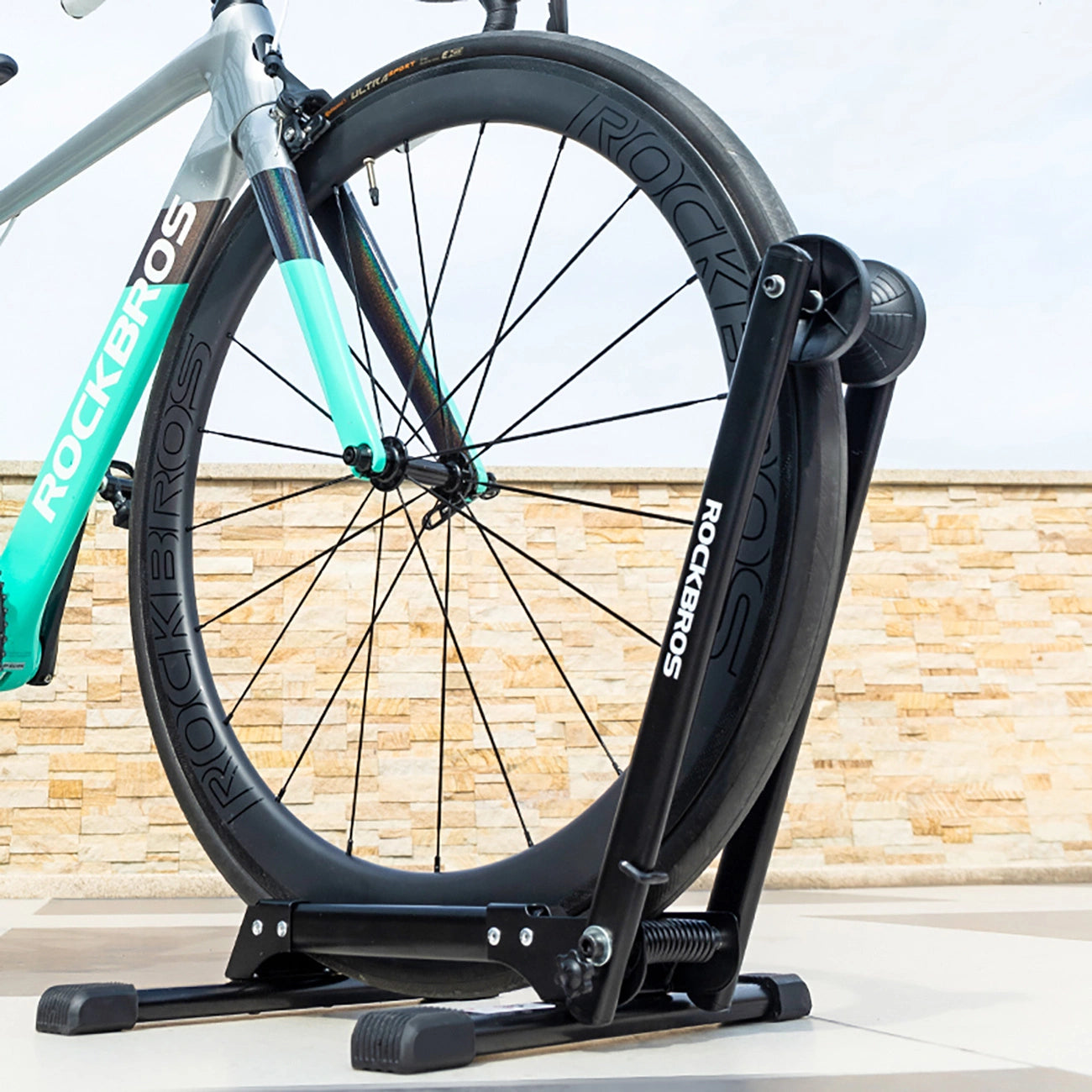 Rockbros 27210001001 Folding Bicycle Stand - Black_9