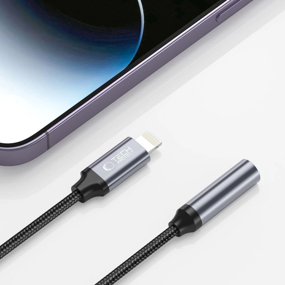 Tech-Protect UltraBoost Lightning / 3.5mm mini jack adapter - black_1