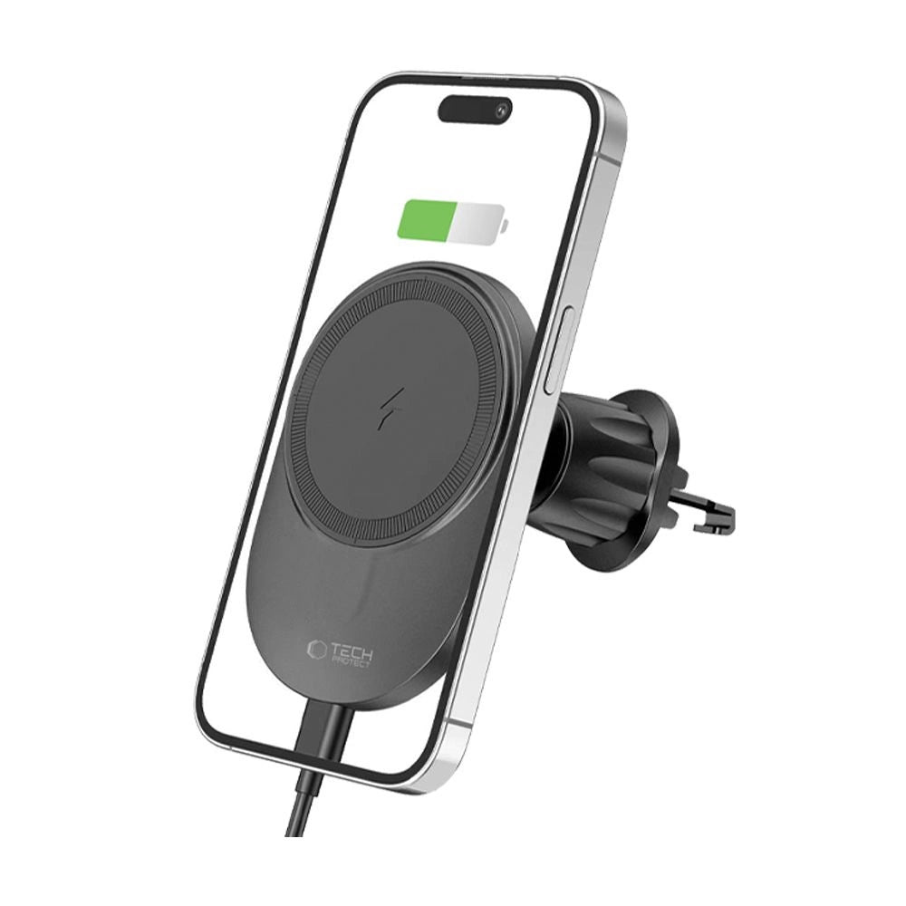Tech-Protect MM15W-V1 Car Phone Holder with MagSafe 15W Inductive Charger for Air Vent - Black_5