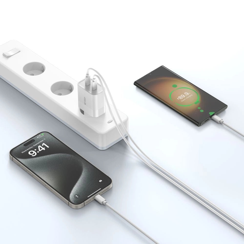 Tech-Protect C20W 2x USB-C PD 20W charger with USB-C / USB-C cable - white_7