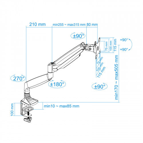 Soporte para Monitor TooQ DB3032TNR-S/ hasta 9kg_12