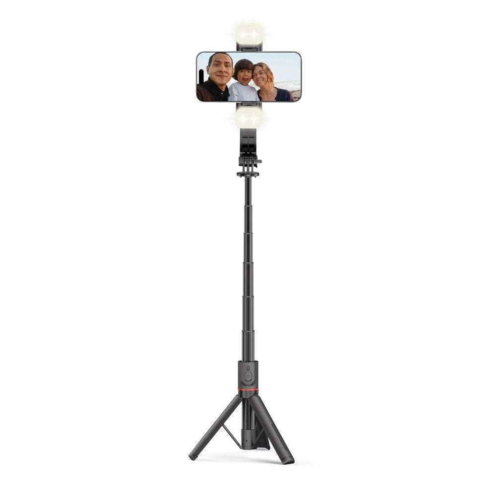 Tech-Protect L05S Bluetooth Selfie Stick with Tripod up to 105cm with LED Light - Black_9