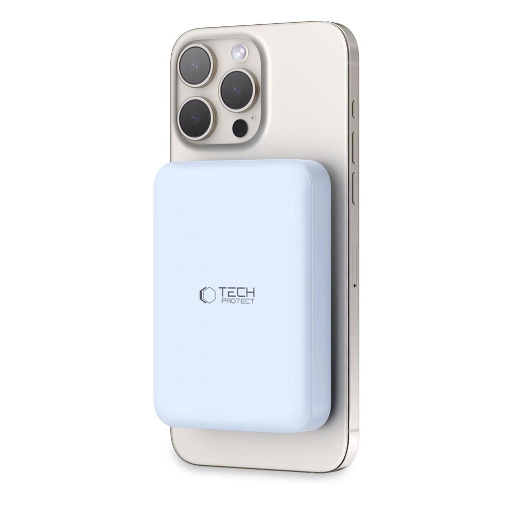 Tech-Protect LifeMag PB11 Powerbank with MagSafe 10000mAh 15W USB-C port - blue + USB-C cable_8