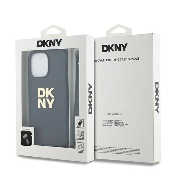 DKNY Wrist Strap Stock Logo case for iPhone 15 Pro - black_5
