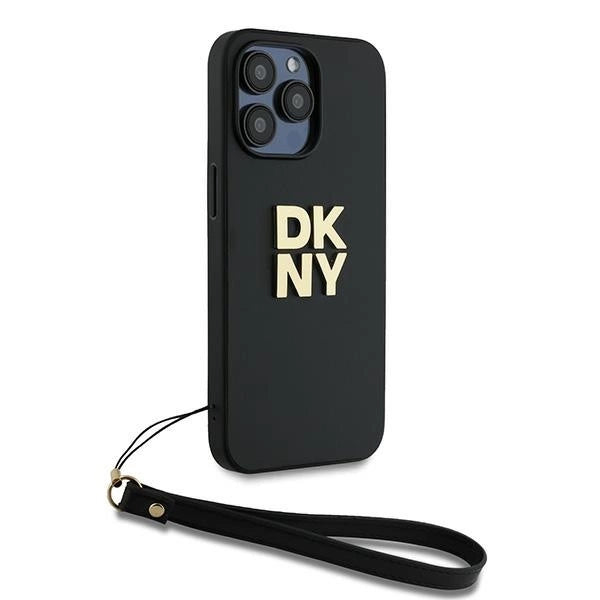 DKNY Wrist Strap Stock Logo case for iPhone 15 Pro Max - black_2