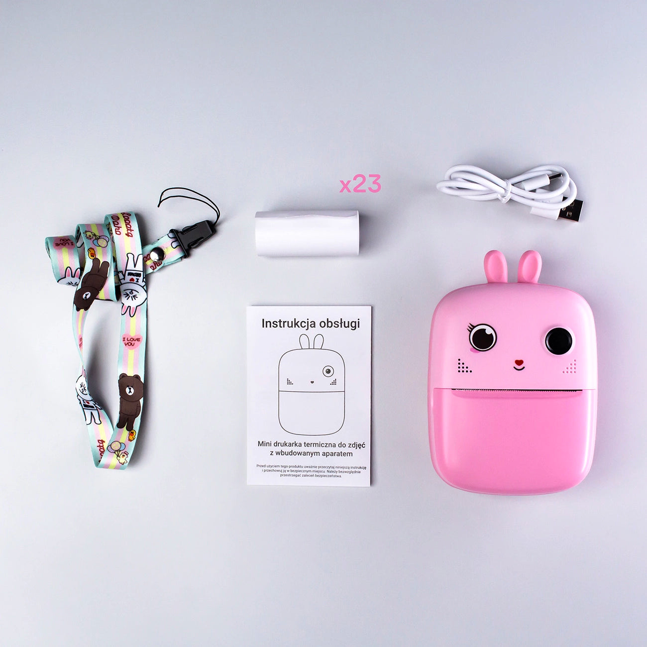 Mini Thermal Printer for Kids with Camera and Camcorder - Pink_1