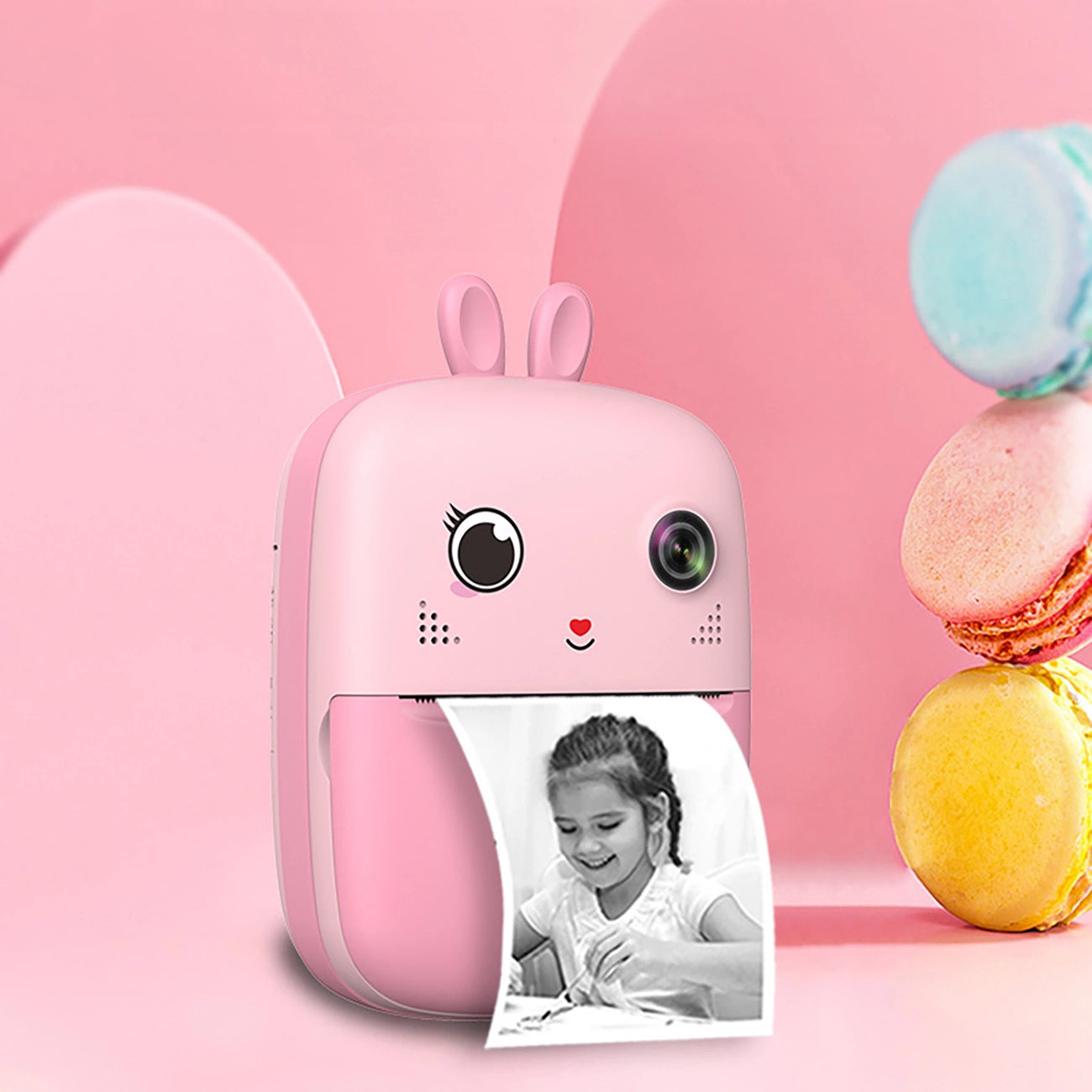 Mini Thermal Printer for Kids with Camera and Camcorder - Pink_10