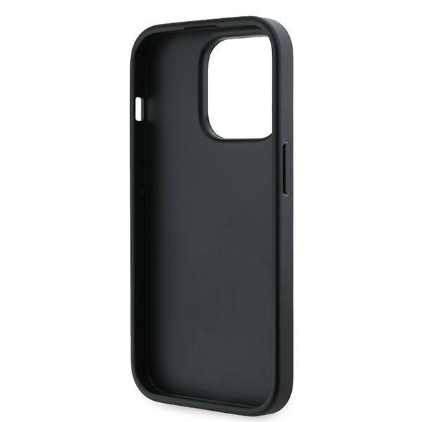 Karl Lagerfeld Diagonal Quilted Script case for iPhone 14 Pro Max - black_6