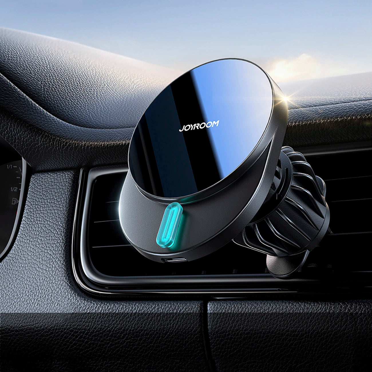 Joyroom JR-ZS409 magnetic holder with 15W inductive charger for car air vent - black_4