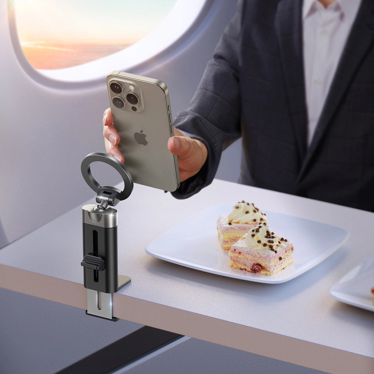 Joyroom JR-ZS413 magnetic travel stand for 4.7-7.0" phone - black_9