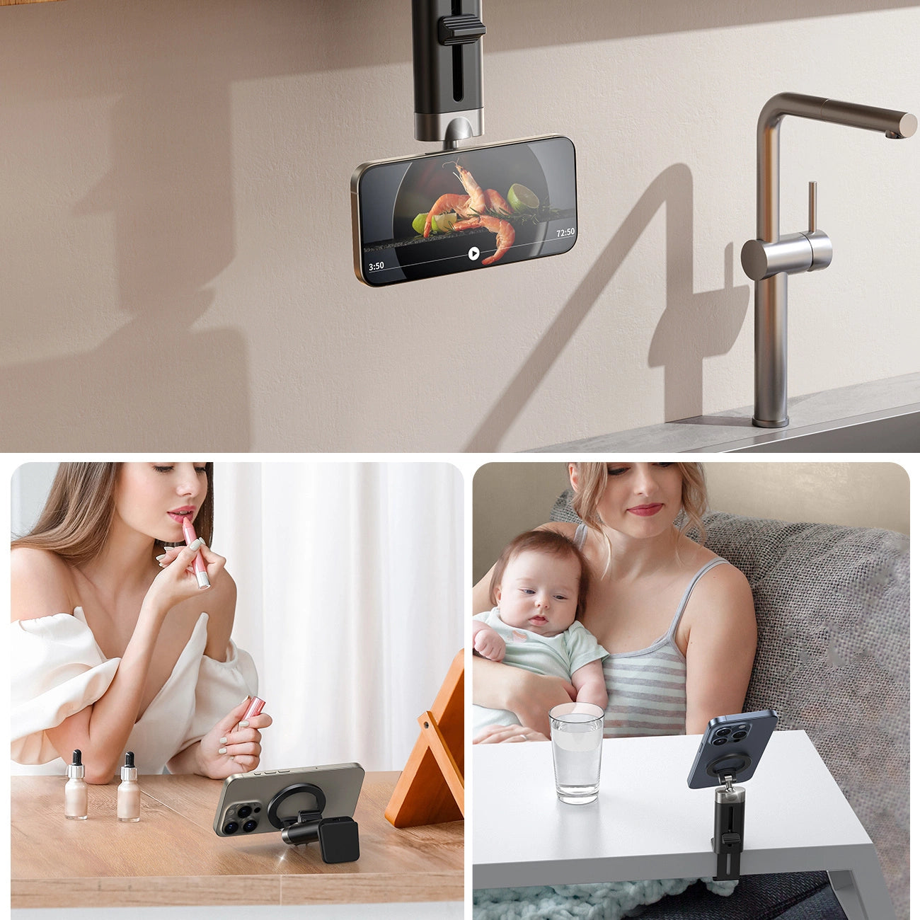 Joyroom JR-ZS413 magnetic travel stand for 4.7-7.0" phone - black_14