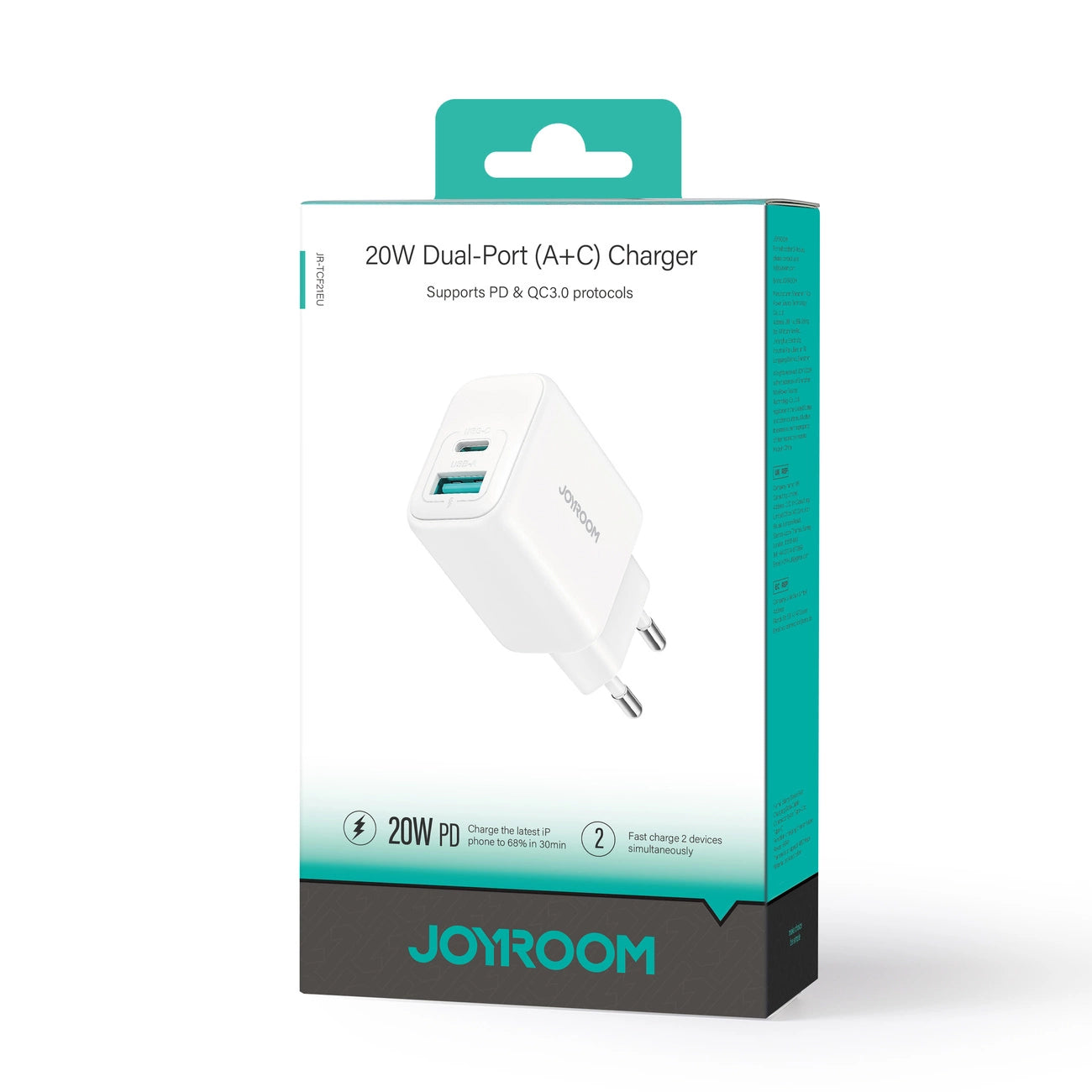 Joyroom JR-TCF21 Dual-Port (A+C) Power Charger (white)_14