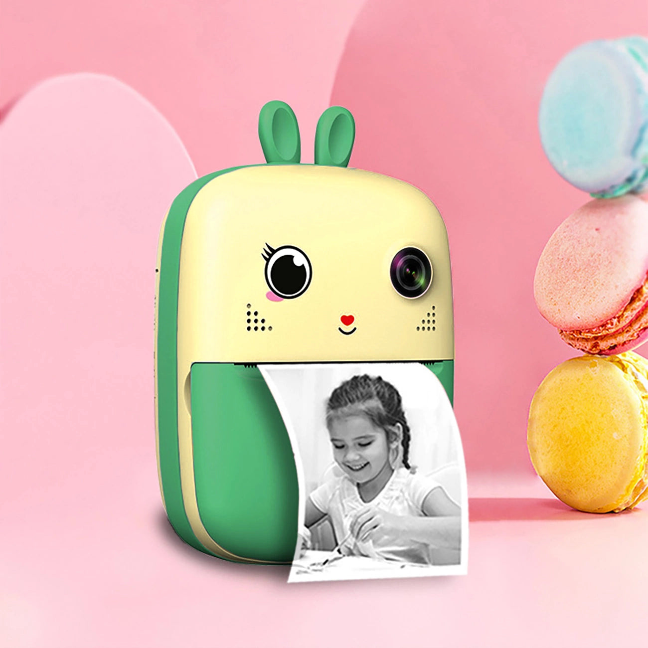 Mini Thermal Printer for Kids with Camera and Camcorder - Green_12