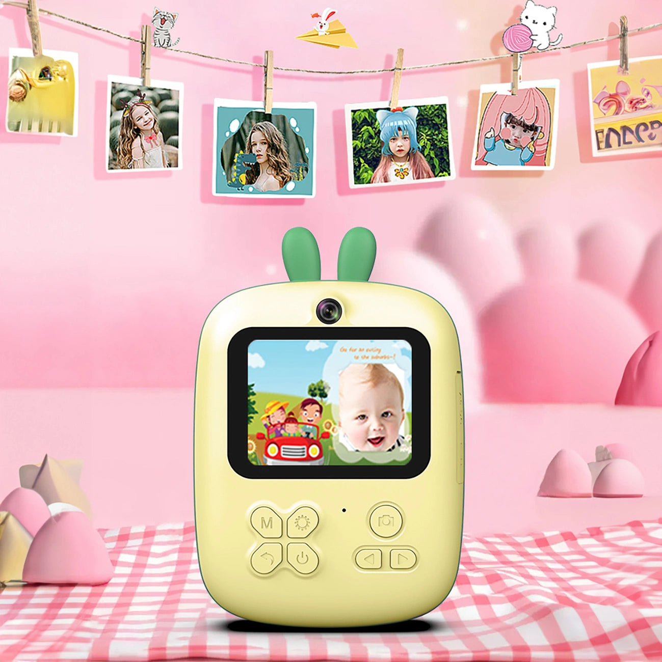 Mini Thermal Printer for Kids with Camera and Camcorder - Green_13