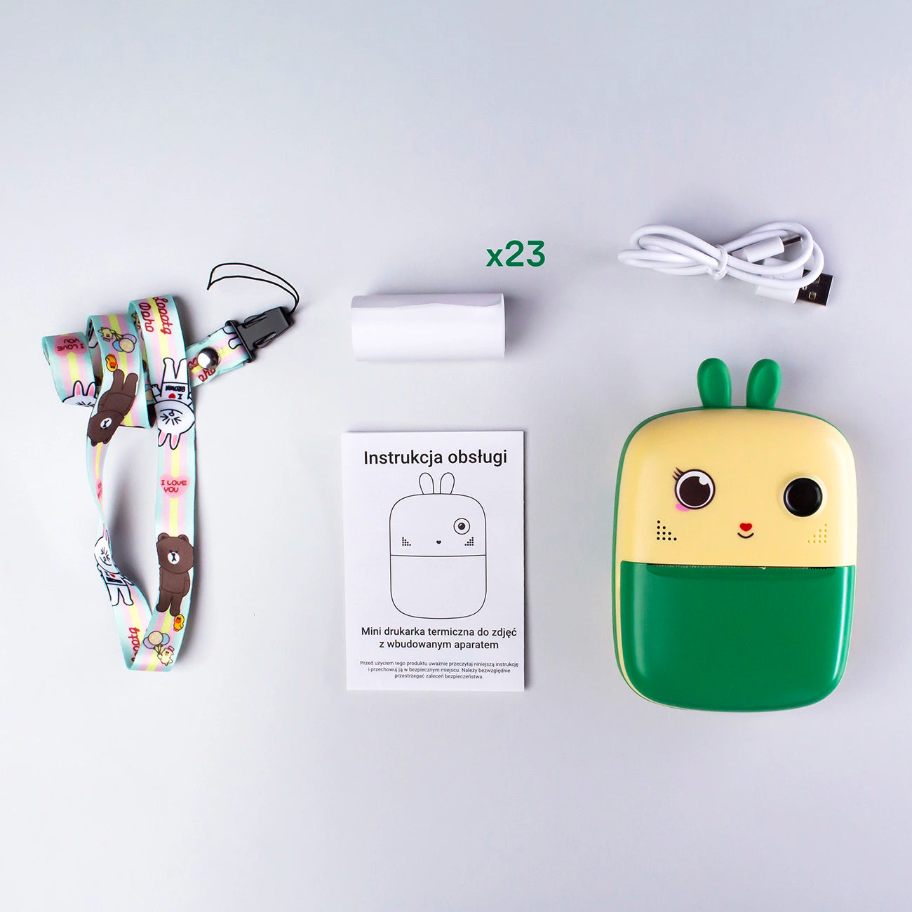 Mini Thermal Printer for Kids with Camera and Camcorder - Green_4