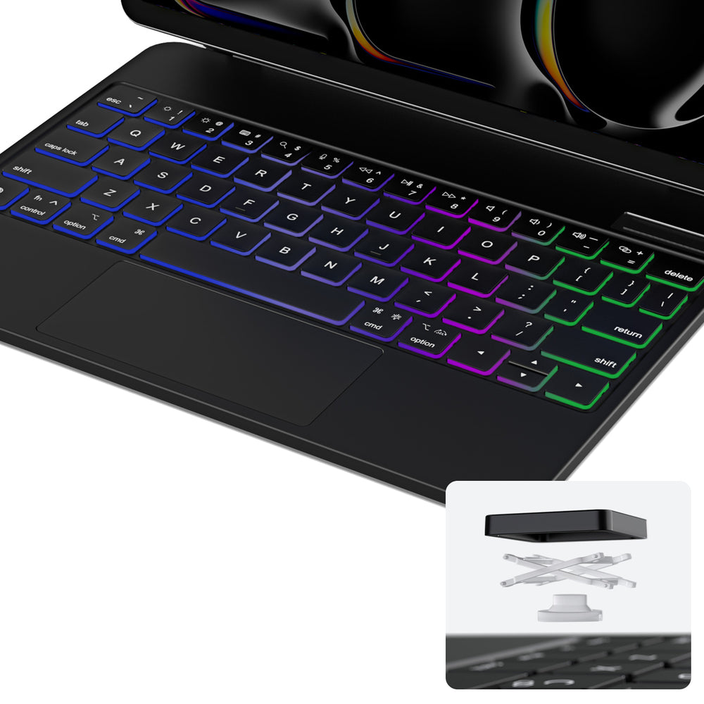 Dux Ducis Keyboard (MK Series) Case with Bluetooth Keyboard for iPad Pro 11" 2024 - Black_9
