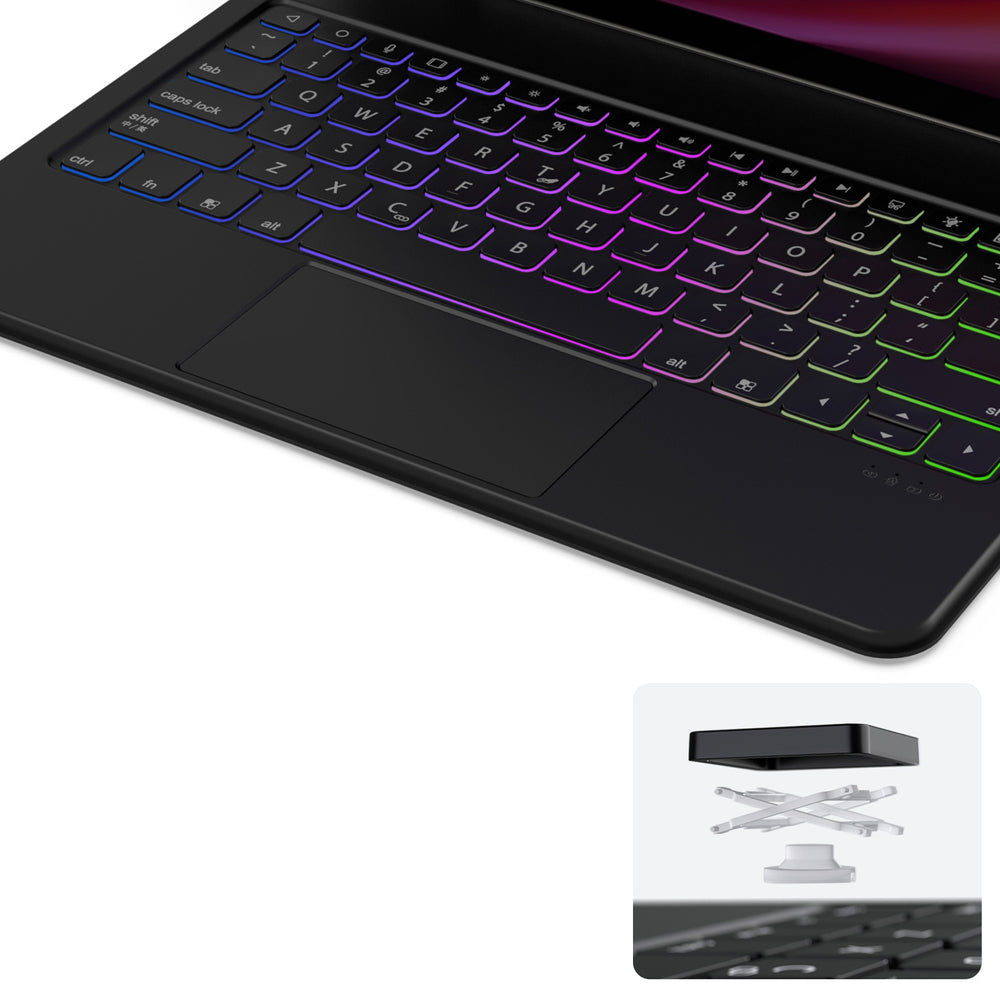 Dux Ducis Keyboard (MK Series) Case with Bluetooth Keyboard for Samsung Galaxy Tab S9+ / S8+ / S7+ - Black_10