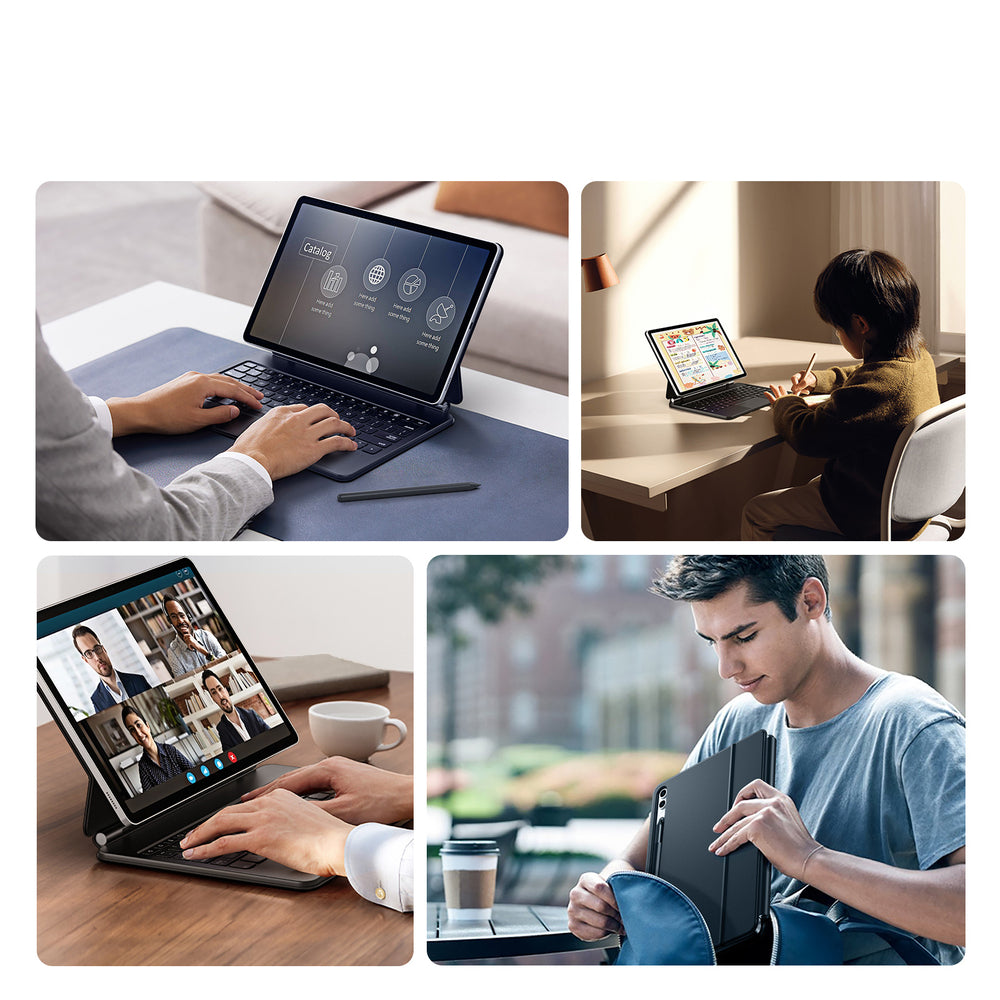 Dux Ducis Keyboard (MK Series) Case with Bluetooth Keyboard for Samsung Galaxy Tab S9+ / S8+ / S7+ - Black_5