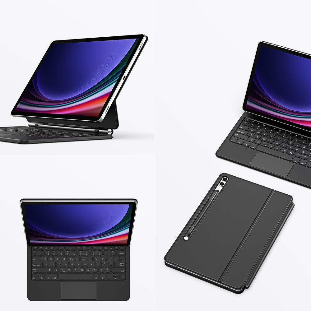 Dux Ducis Keyboard (MK Series) Case with Bluetooth Keyboard for Samsung Galaxy Tab S9+ / S8+ / S7+ - Black_6
