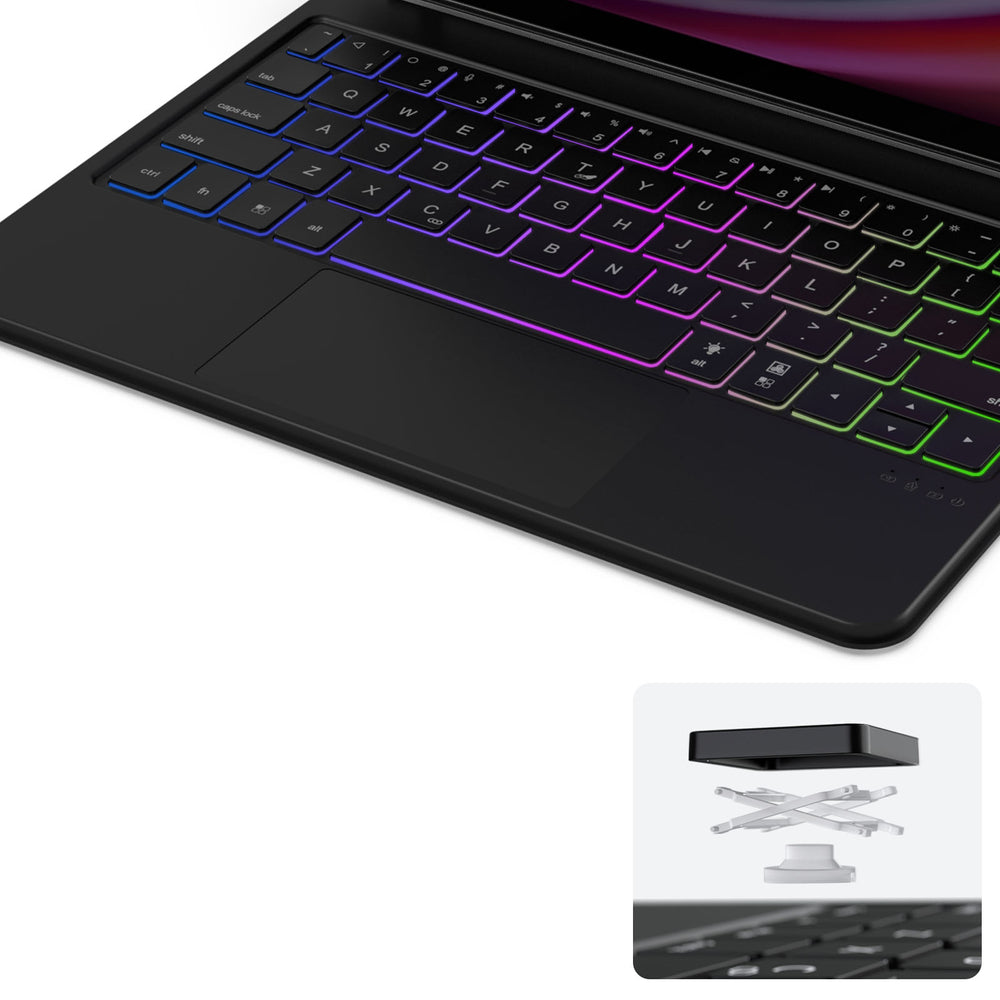 Dux Ducis Keyboard (MK Series) Case with Bluetooth Keyboard for Samsung Galaxy Tab S9 / S8 / S7 - Black_10