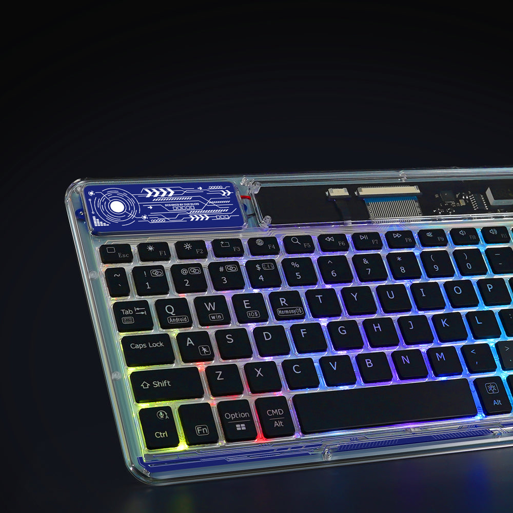 Dux Ducis Keyboard (CK Series) Wireless for Laptop / Tablet / Phone - Transparent_9