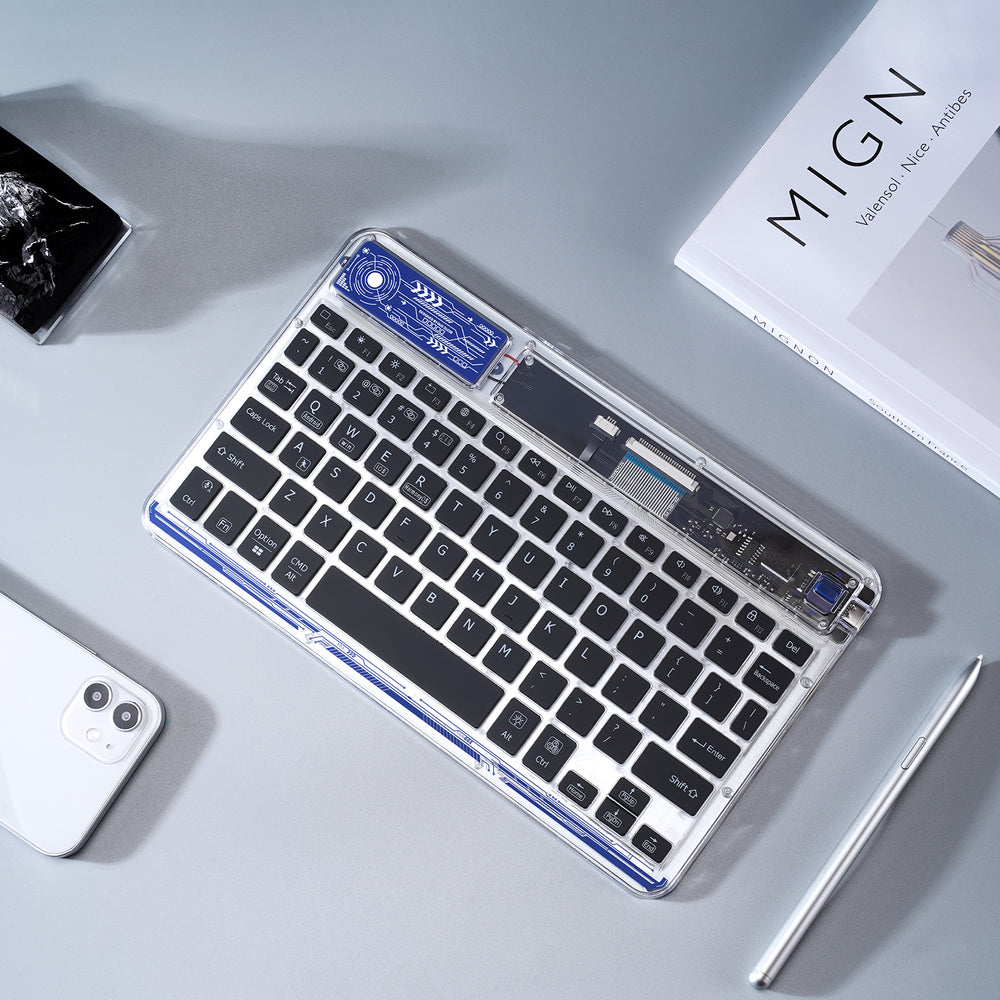 Dux Ducis Keyboard (CK Series) Wireless for Laptop / Tablet / Phone - Transparent_4
