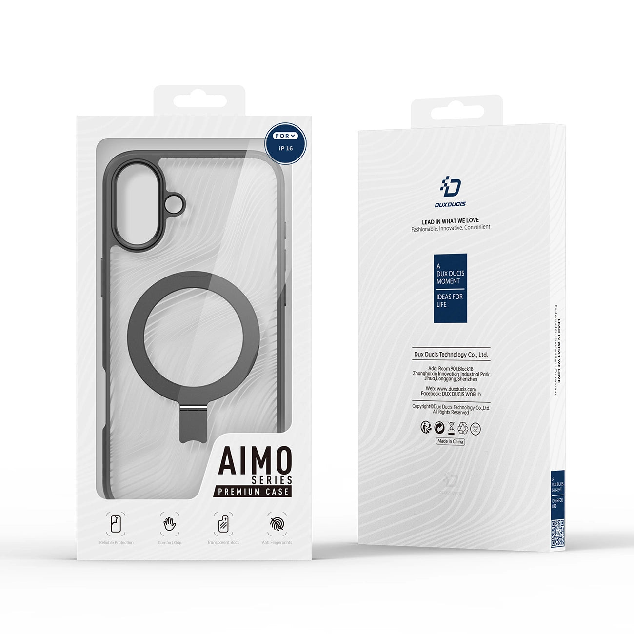 Dux Ducis Aimo Mag case with MagSafe and stand for iPhone 16 - black_2
