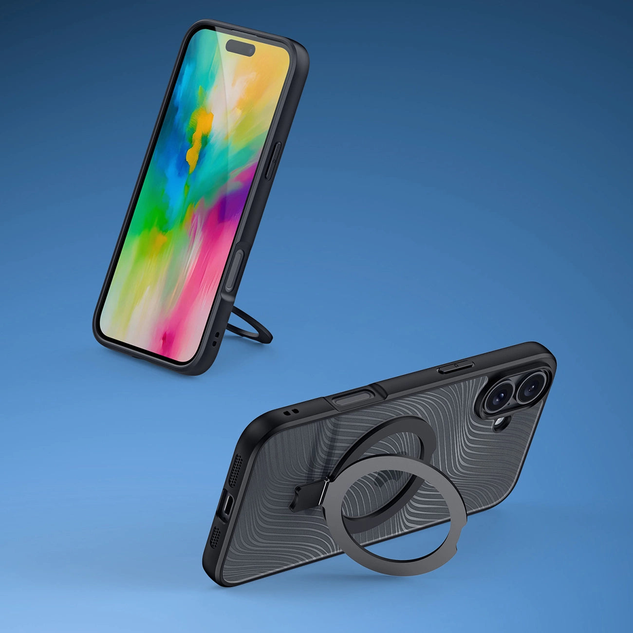 Dux Ducis Aimo Mag case with MagSafe and stand for iPhone 16 - black_4