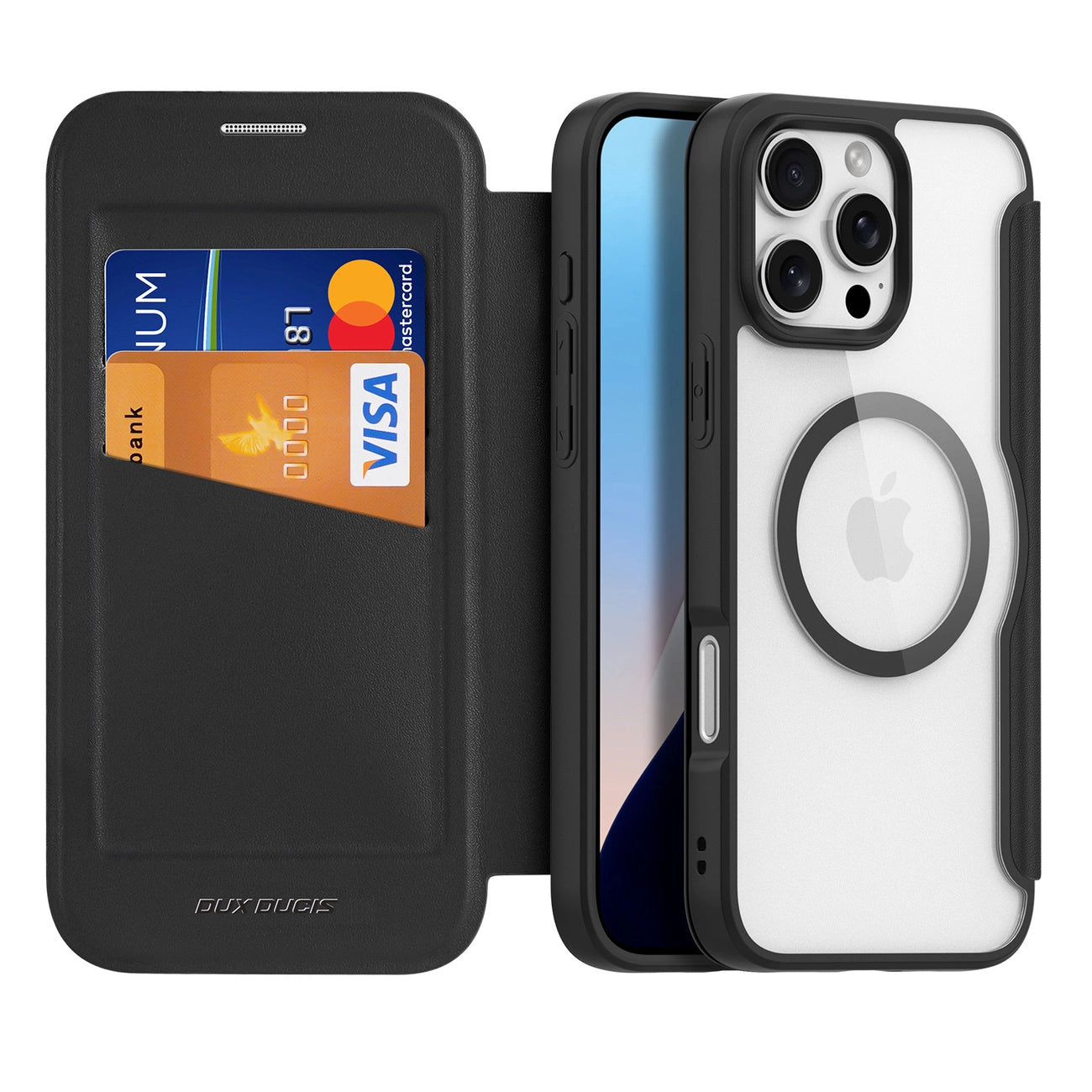 Dux Ducis Skin X Pro Case for iPhone 16 Pro Max with MagSafe and Flip - Black_1