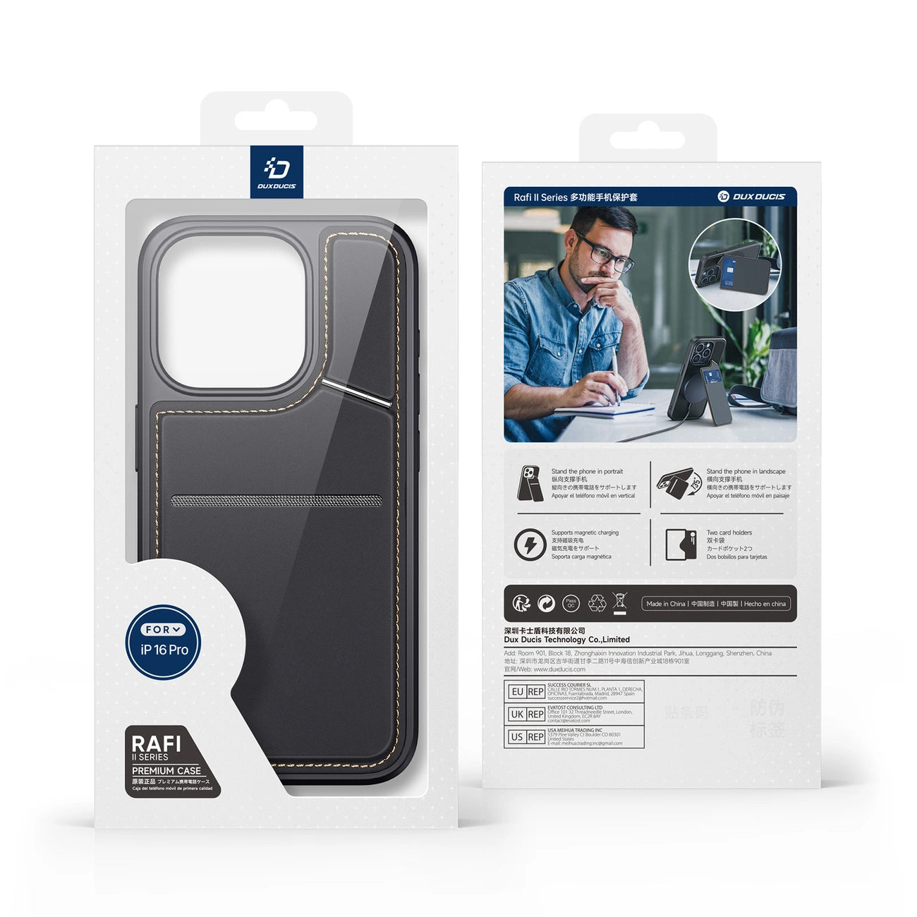 Dux Ducis Rafi II Mag Case with MagSafe for iPhone 16 Pro - Black_17