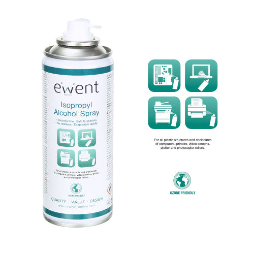 Ewent EW5613 kit de limpieza para computadora Impresora Espray para limpieza de equipos 200 ml_2
