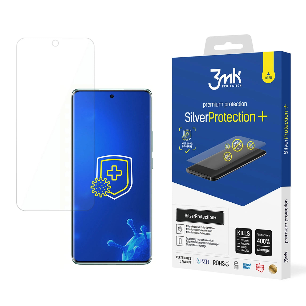 Antibacterial protective film 3mk SilverProtection+ for Oppo Reno 12 Pro_0