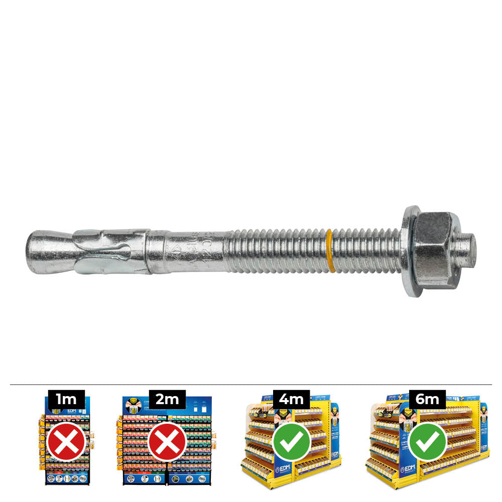 Caixa 50 unid. fixação homologado ce bap ø8x75mm/10 zincado celo_0