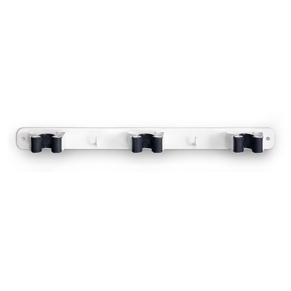 Suporte triplo para vassouras, branco, 37 x 3,2 x 4,8 cm_0