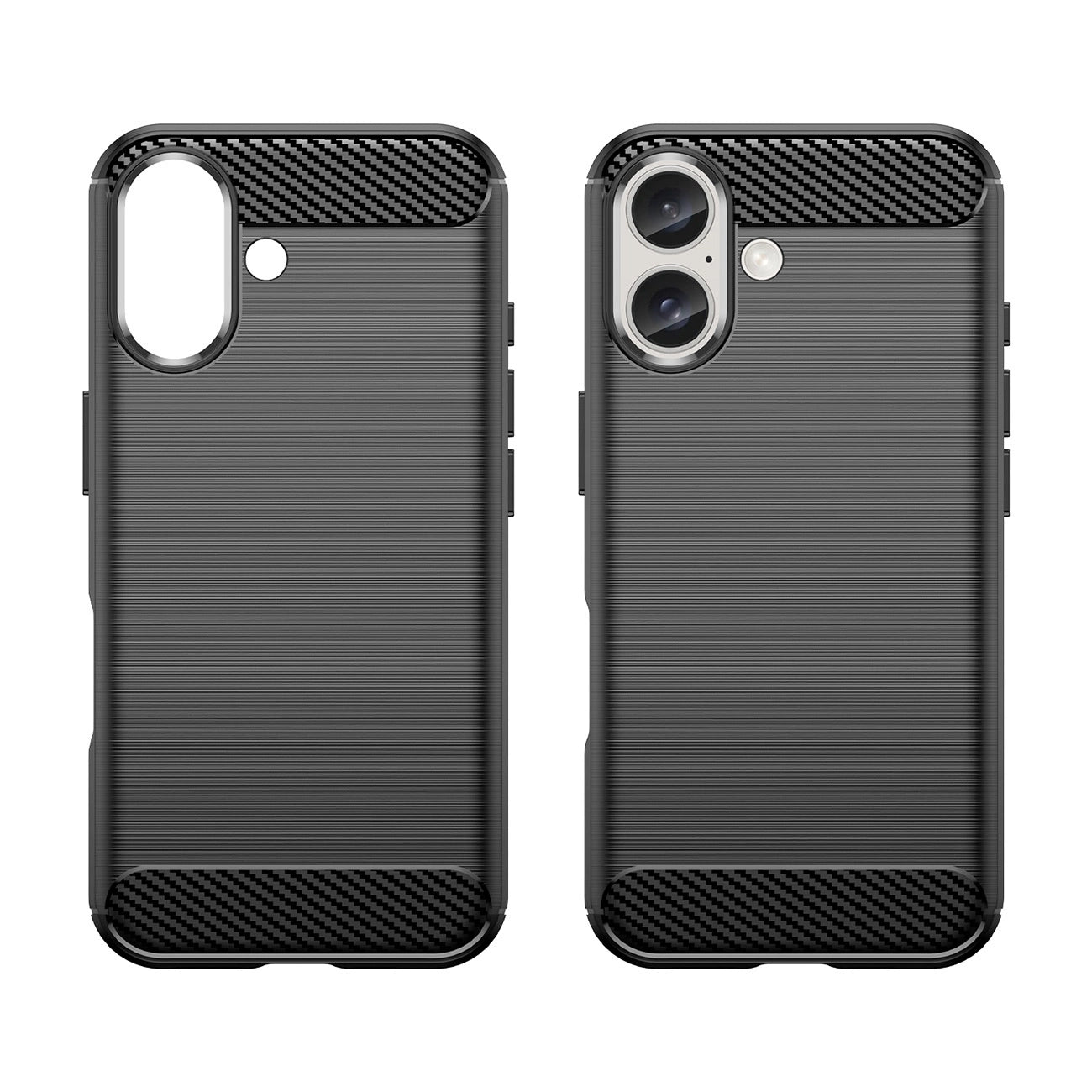 Carbon Case for iPhone 16 Silicone Case - Black_1
