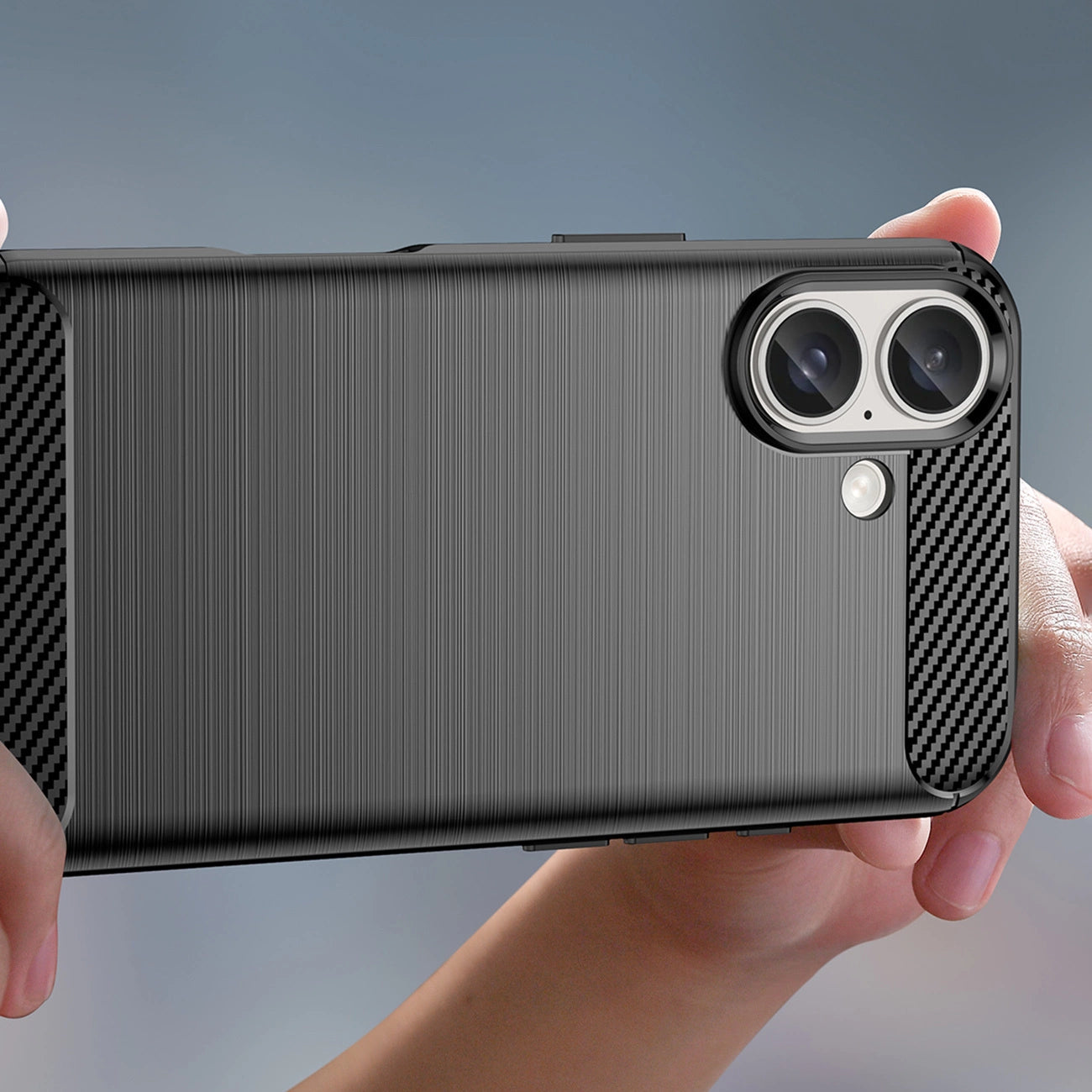 Carbon Case for iPhone 16 Silicone Case - Black_5