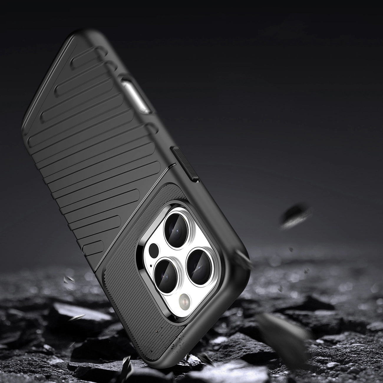 Thunder Case for iPhone 16 Pro Max Silicone Case - Black_2