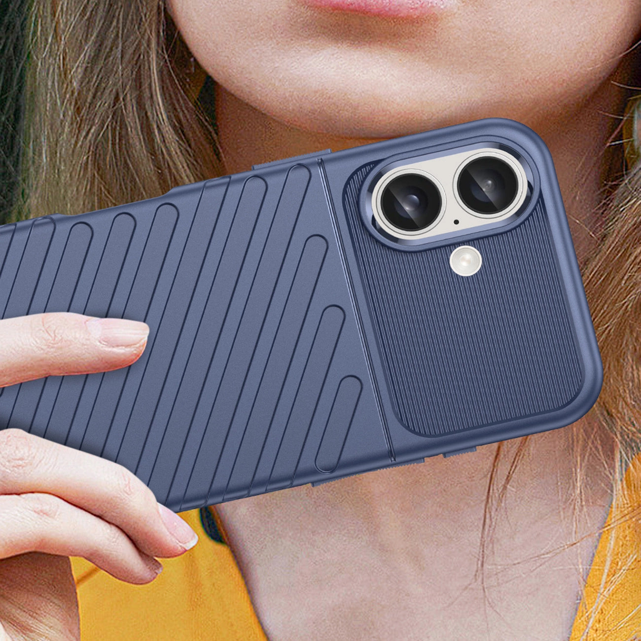 Thunder Case for iPhone 16 Silicone Case - Blue_4