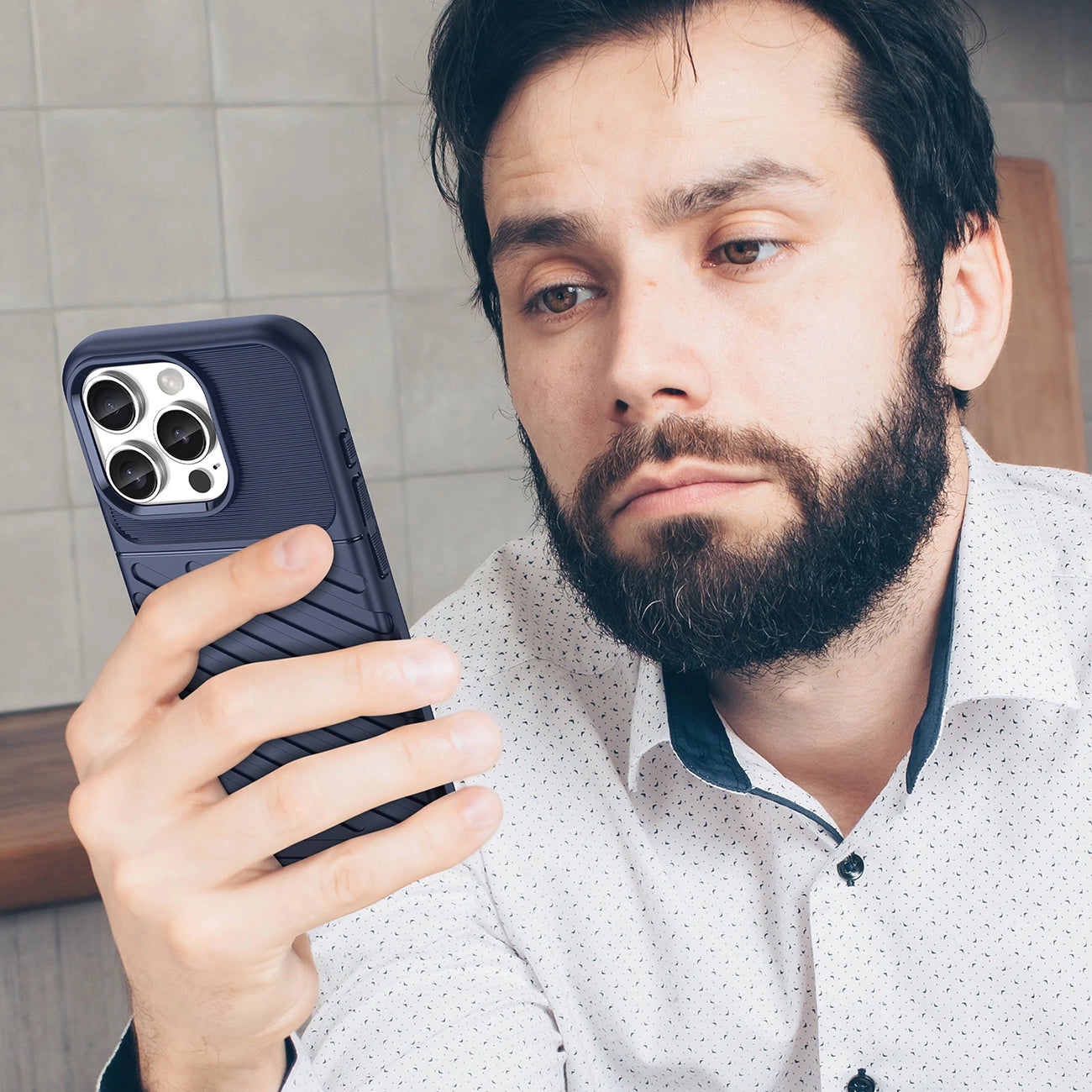 Thunder Case for iPhone 16 Pro Silicone Case - Blue_7