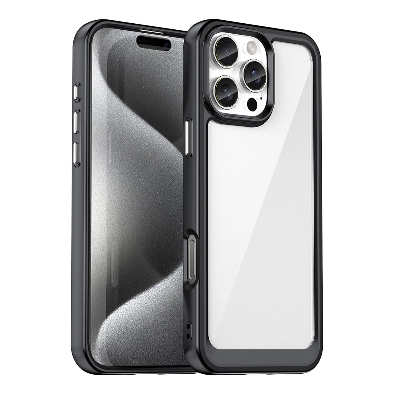 Outer Space Case with Gel Frame for iPhone 16 Pro Max - Black_0
