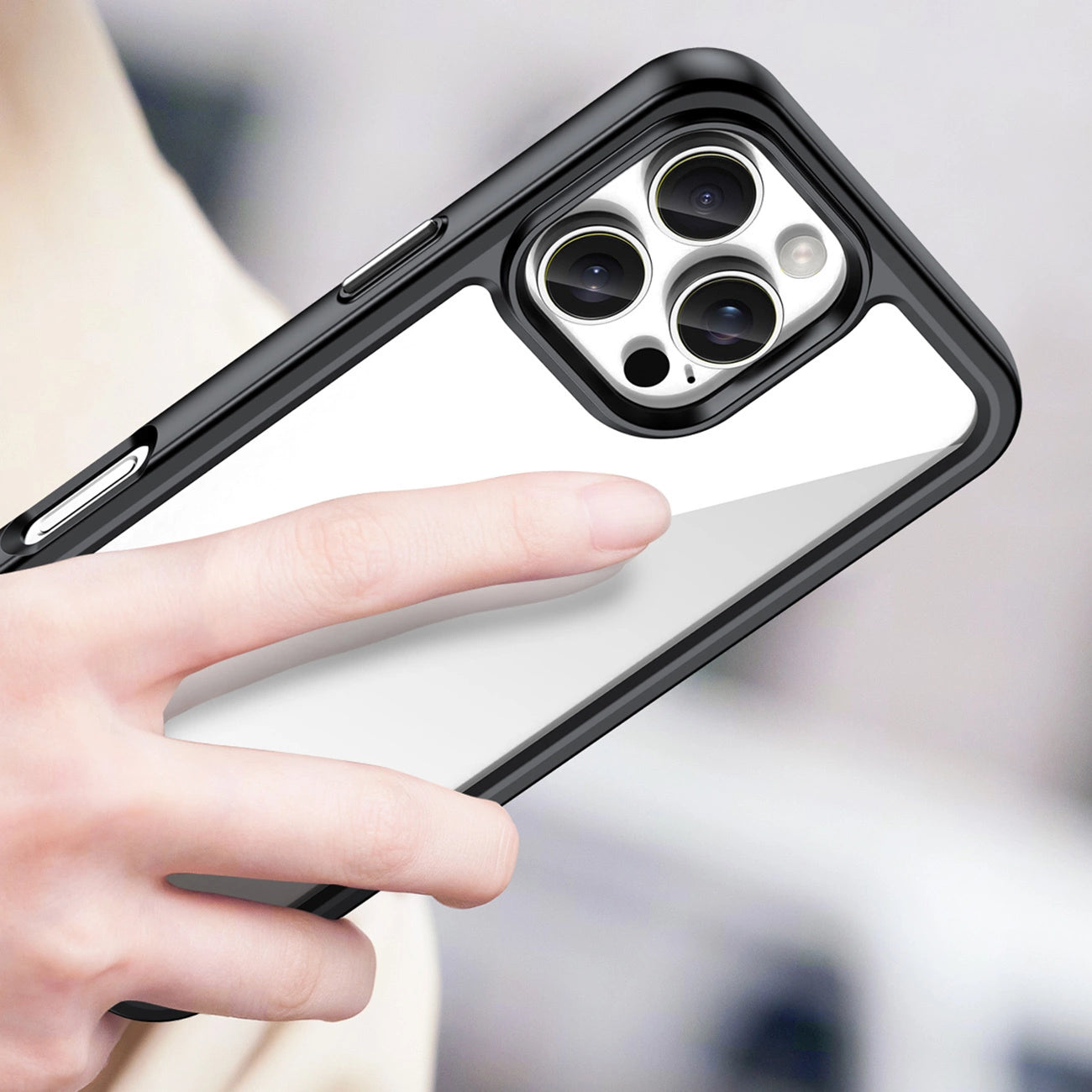 Outer Space Case with Gel Frame for iPhone 16 Pro Max - Black_4