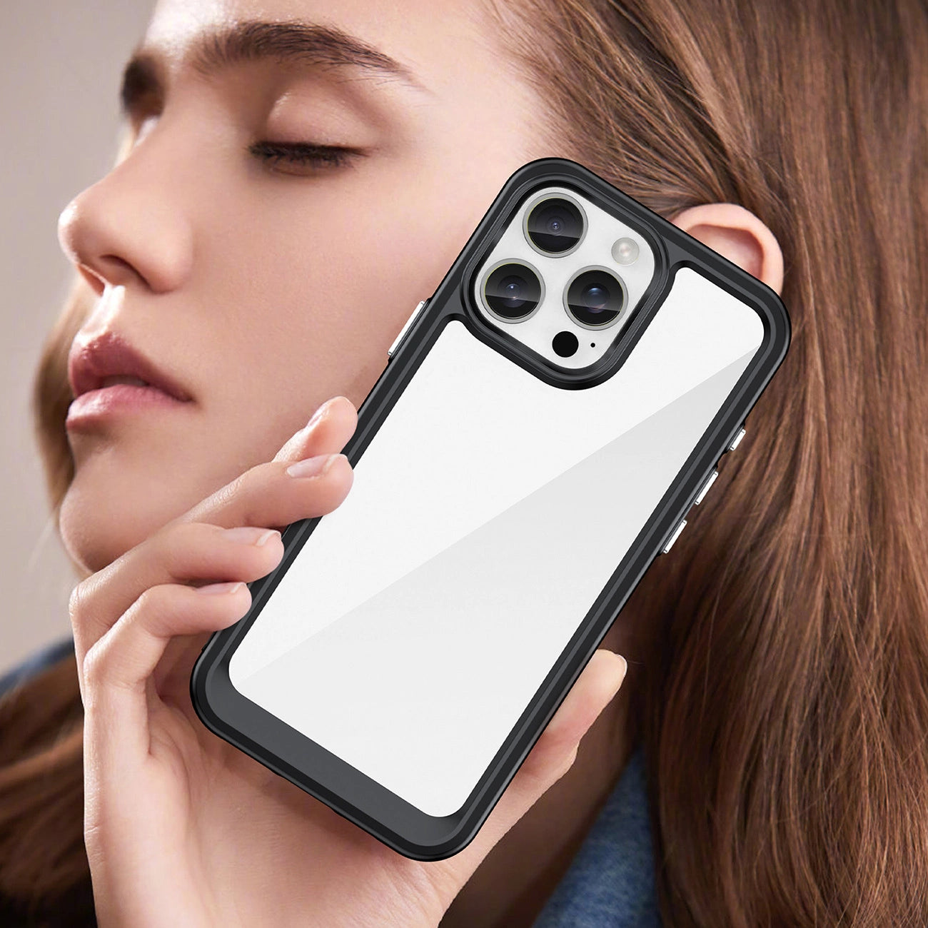 Outer Space Case with Gel Frame for iPhone 16 Pro Max - Black_6