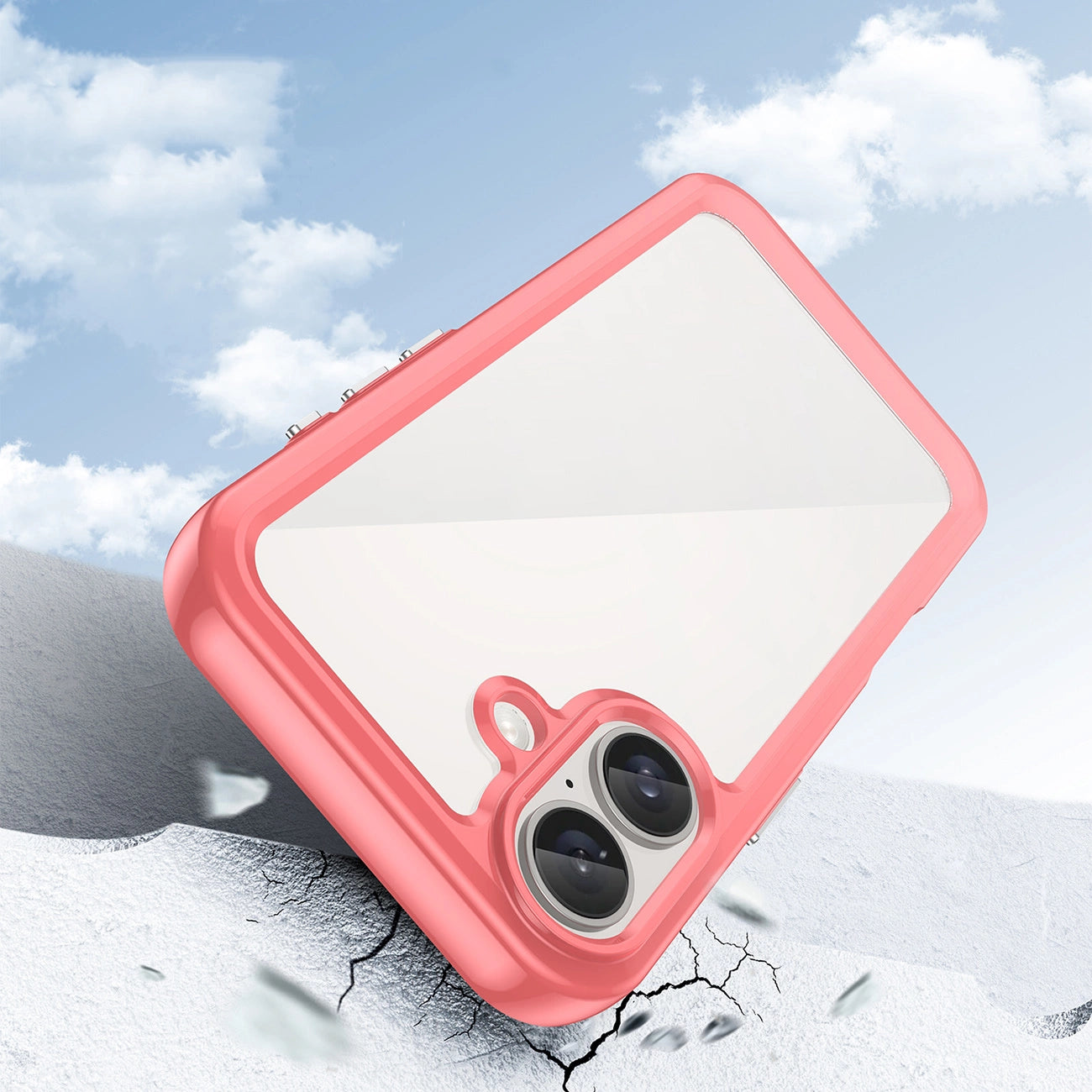 Outer Space Case with Gel Frame for iPhone 16 - Red_2