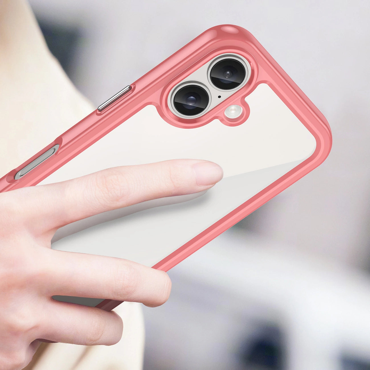 Outer Space Case with Gel Frame for iPhone 16 - Red_4