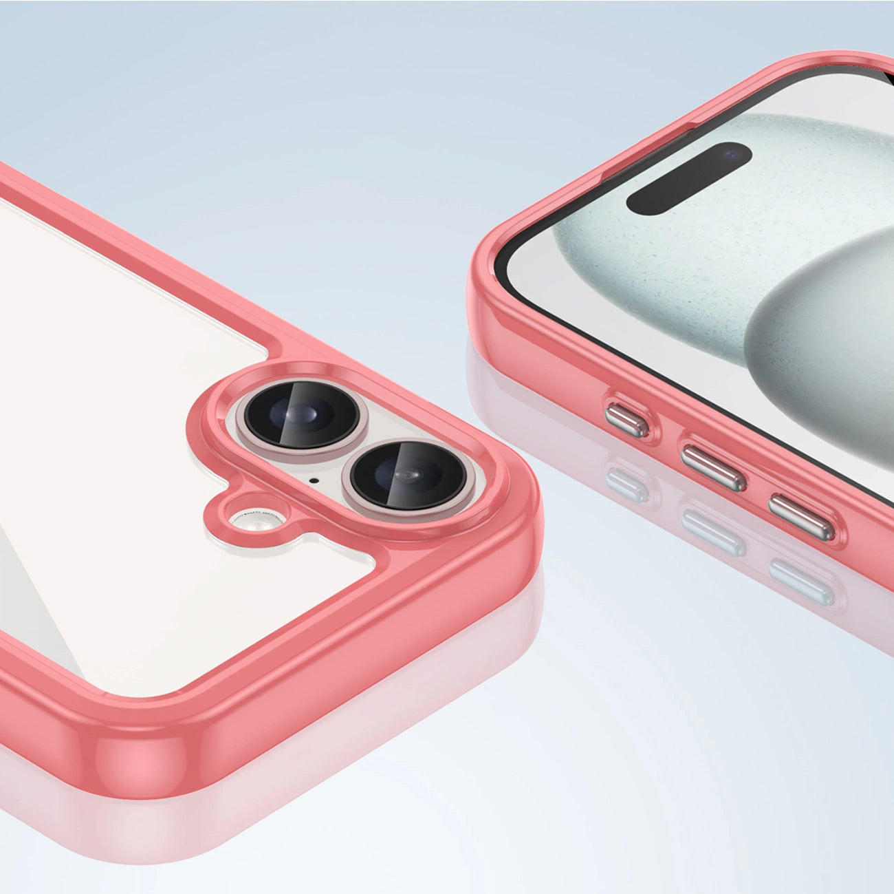 Outer Space Case with Gel Frame for iPhone 16 - Red_5