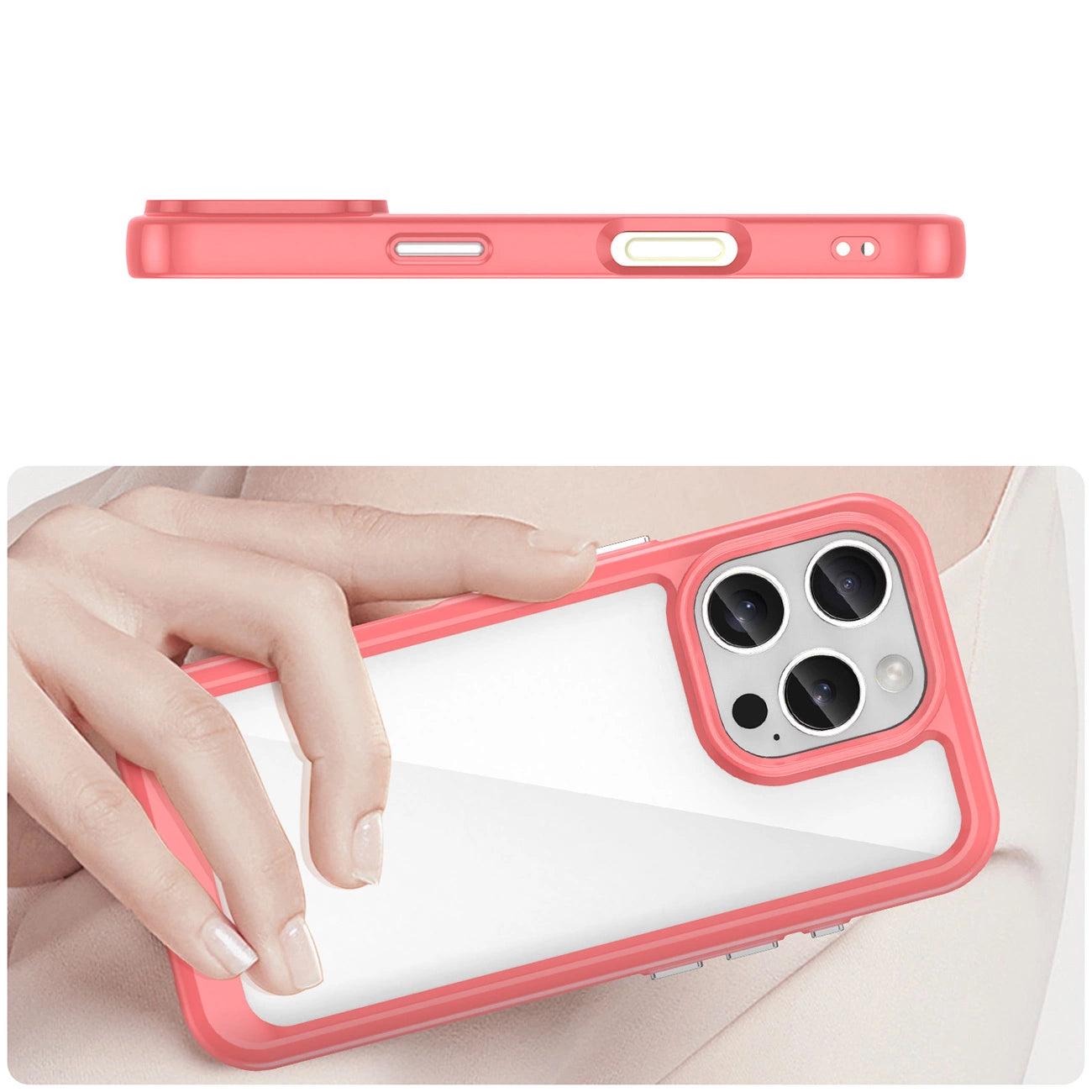 Outer Space Case with Gel Frame for iPhone 16 Pro - Red_3