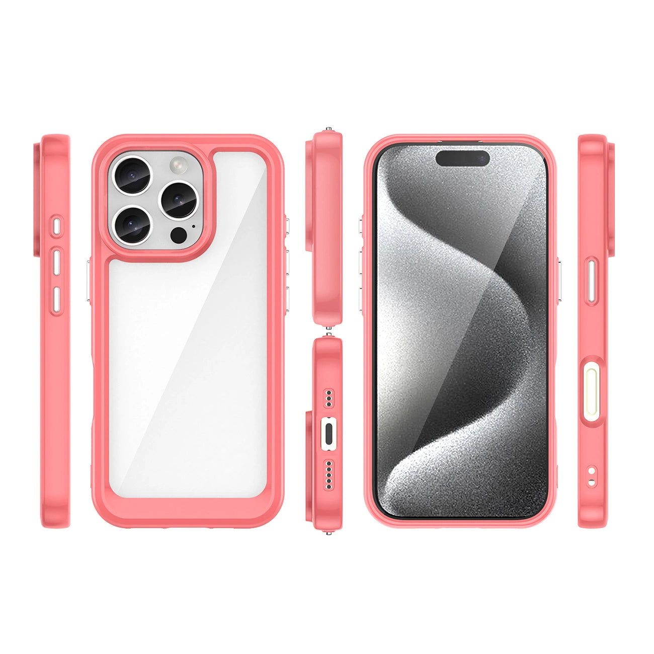 Outer Space Case with Gel Frame for iPhone 16 Pro Max - Red_1